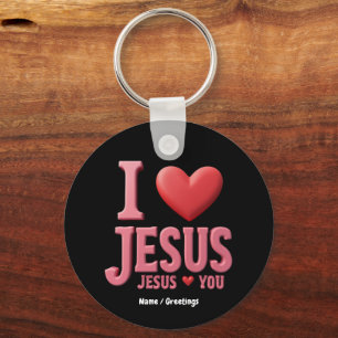 Llavero Amo a Jesús, Jesús te Ama Una Fe Cristiana