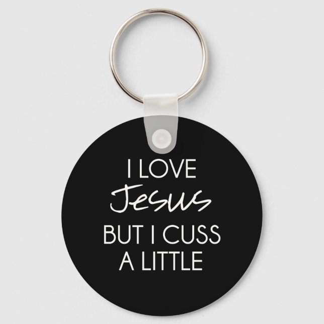 Llavero Amo a Jesús pero me cruzo un poco (Anverso)