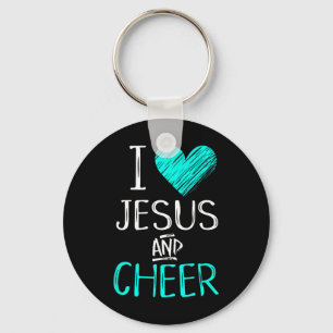 Llavero Amo a Jesús y animar Porristas cristianas Deporte