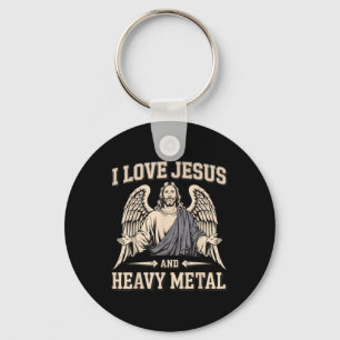 Llavero Amo a Jesús y el Heavy Metal 3 