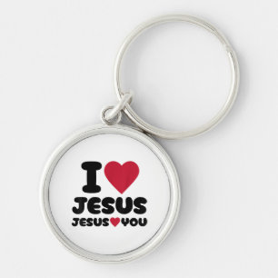 Llavero Amo a Jesús y Jesús te ama cristiano