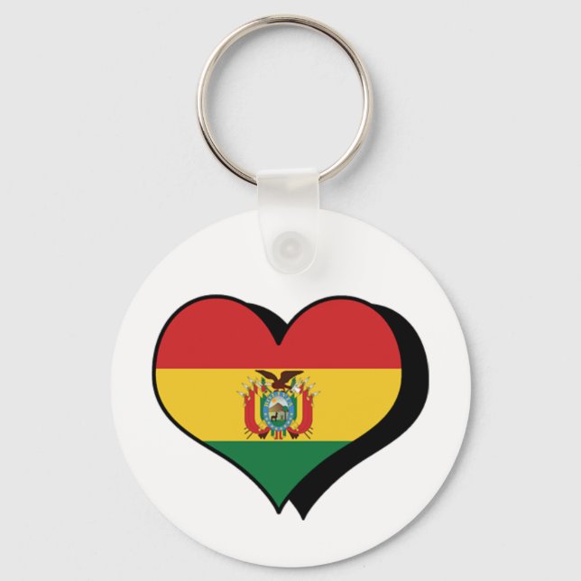 Llavero Amo a la Keychain de Bolivia (Anverso)