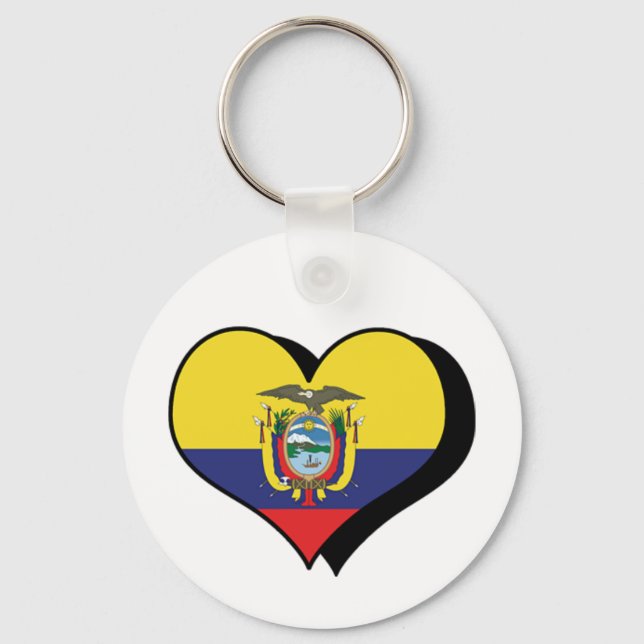 Llavero Amo a la Keychain de Ecuador (Anverso)