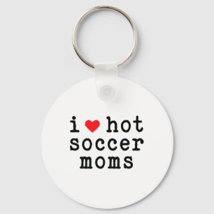 Llavero Amo a las mamás de fútbol calientes divertido amor