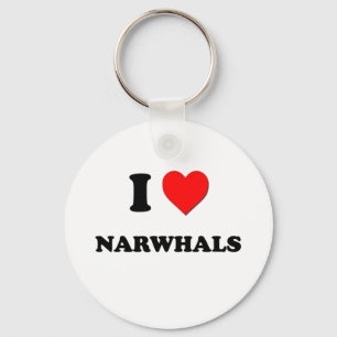 Llavero Amo a las Narwhals