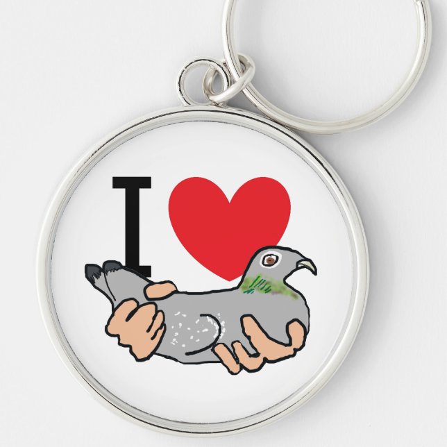 Llavero Amo a las palomas (Frente)