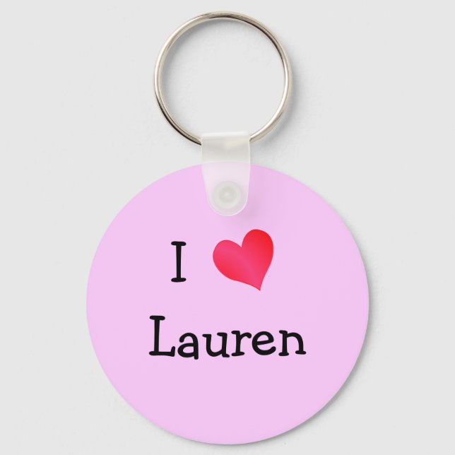 Llavero Amo a Lauren (Anverso)