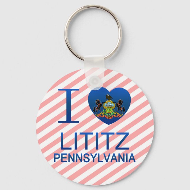 Llavero Amo a Lititz, PA (Anverso)