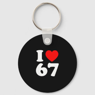 Llavero Amo a los 67 años Fiesta de cumpleaños número 67 A