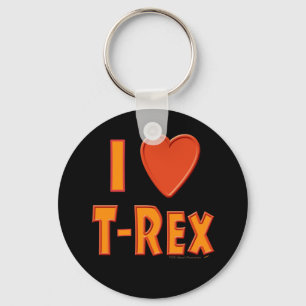 Llavero Amo a los amantes de los dinosaurios del rex tiran