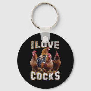 Llavero Amo A Los Amantes De Pollos Graciosos De Roosters