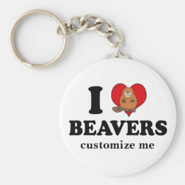Llavero Amo a los Beavers Personalizado gracioso