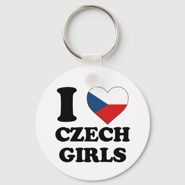 Llavero Amo a los chicas checos (Anverso)