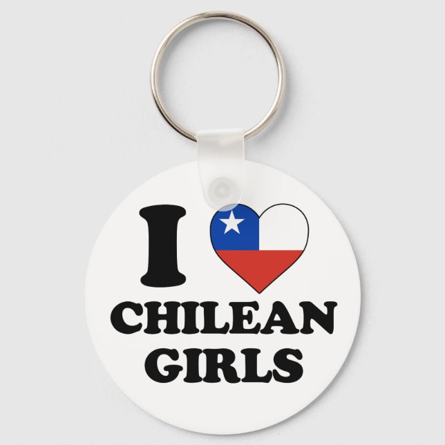 Llavero Amo a los chicas chilenos (Anverso)