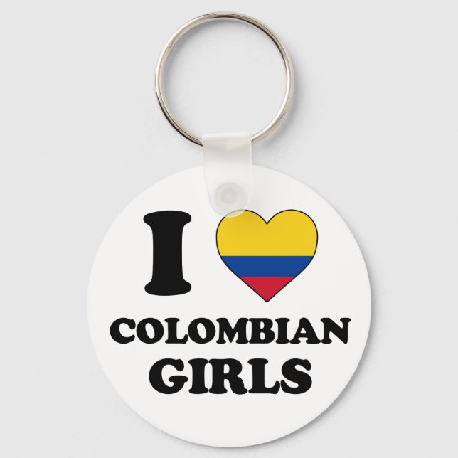 Llavero Amo a los chicas colombianos (Anverso)