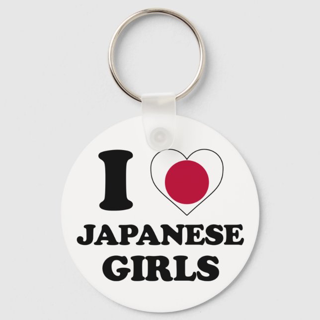 Llavero Amo a los chicas japoneses (Anverso)