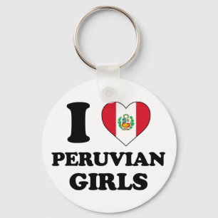 Llavero Amo a los chicas peruanos