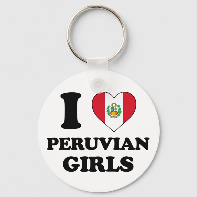 Llavero Amo a los chicas peruanos (Anverso)