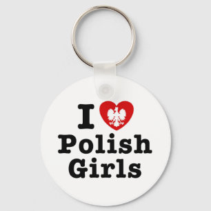 Llavero Amo a los Chicas polacos