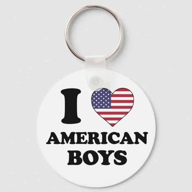 Llavero Amo a los chicos americanos (Anverso)