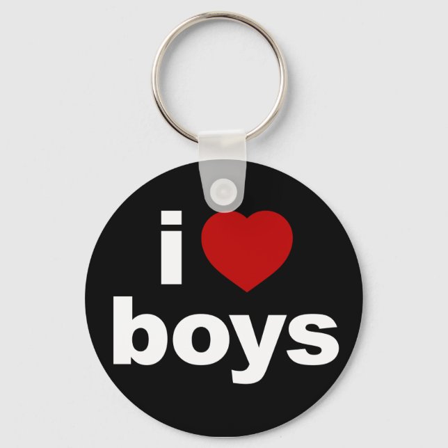 Llavero Amo a los chicos Black Keychain (Anverso)