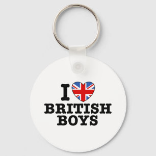 Llavero Amo a los chicos británicos