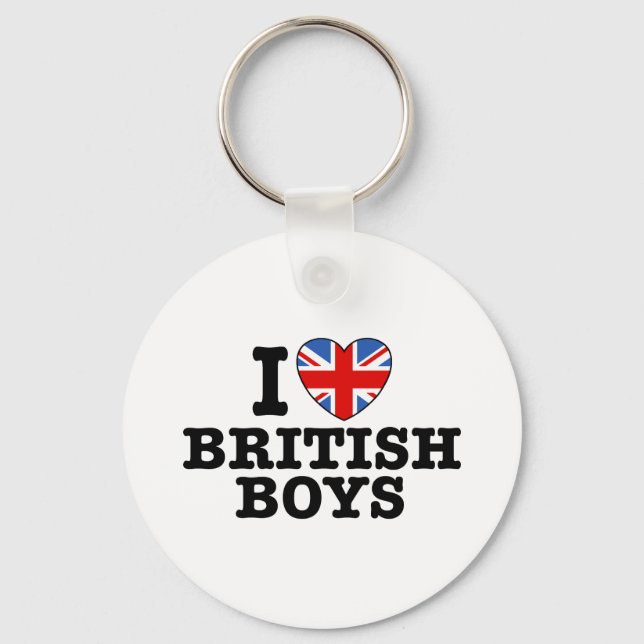 Llavero Amo a los chicos británicos (Anverso)
