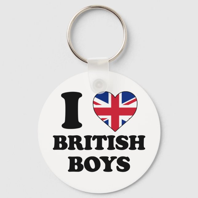 Llavero Amo a los chicos británicos (Anverso)