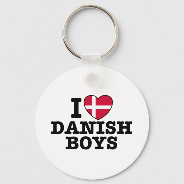 Llavero Amo a los chicos daneses (Anverso)