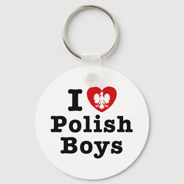 Llavero Amo a los chicos polacos (Anverso)