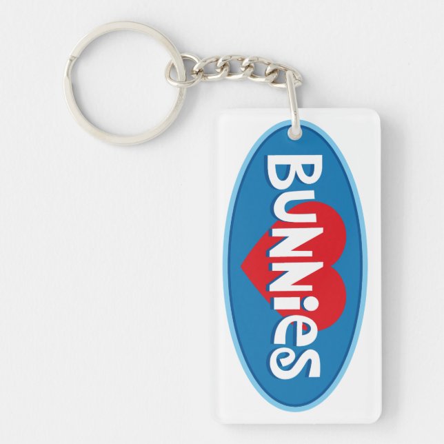 Llavero Amo a los conejitos (Frente)