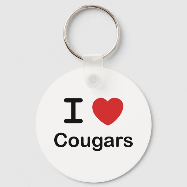 Llavero Amo a los Cougars (Anverso)