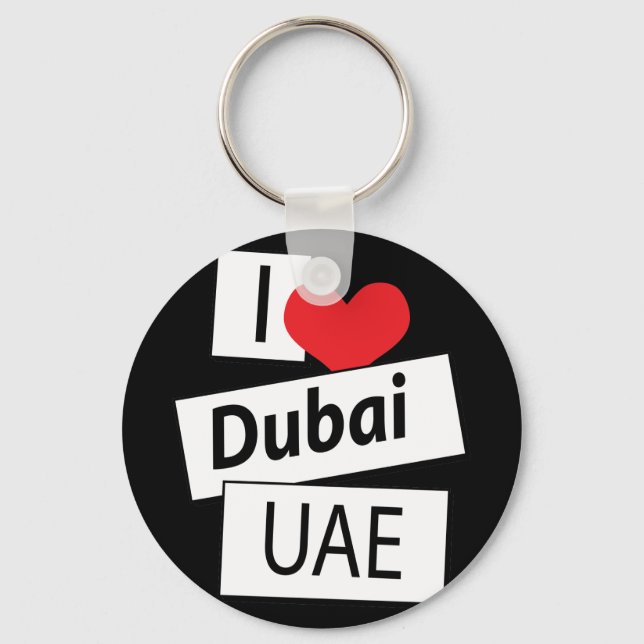 Llavero Amo a los Emiratos Árabes Unidos de Dubai (Anverso)