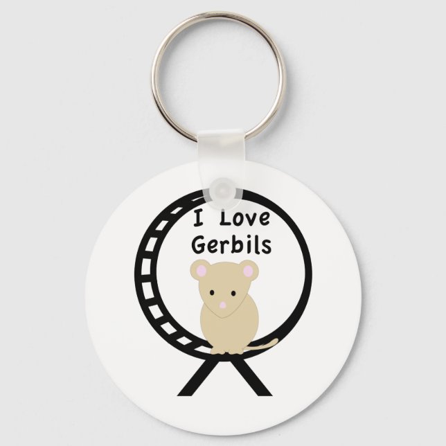 Llavero Amo a los Gerbils (Anverso)