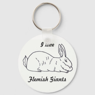 Llavero Amo a los gigantes flamencos Rabbit Keychain