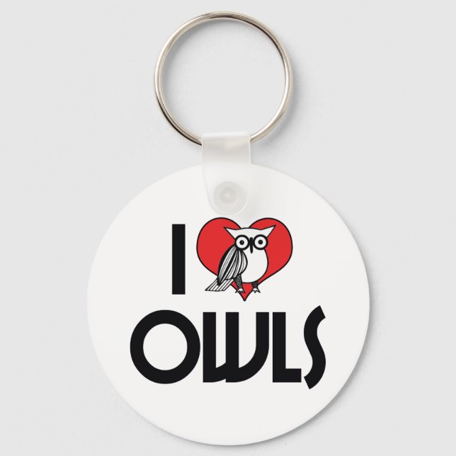 Llavero Amo a los Lechuzas del Corazón - Owl Lover (Anverso)