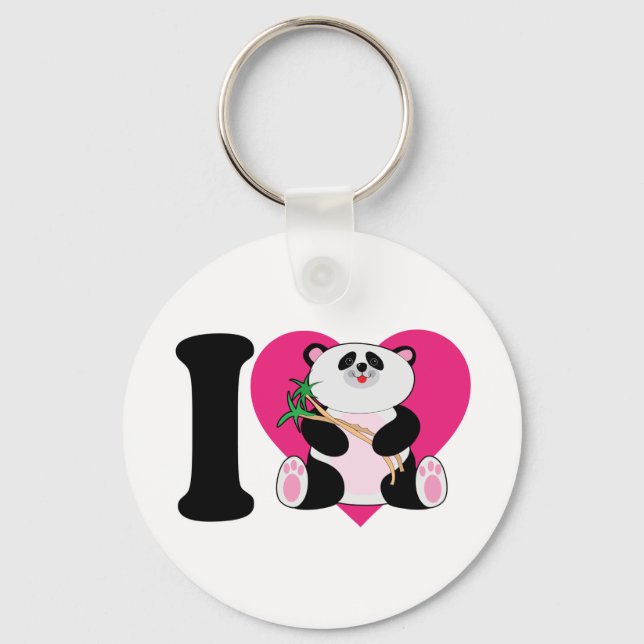 Llavero Amo a los Pandas (Anverso)