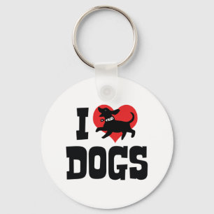 Llavero Amo a los perros del corazón - Perro canino amante