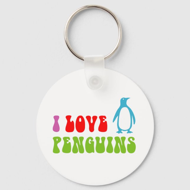 Llavero Amo a los pingüinos (Anverso)