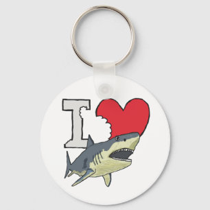 Llavero Amo a los tiburones