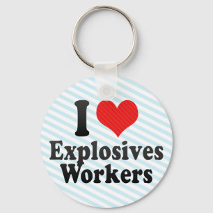 Llavero Amo a los trabajadores explosivos