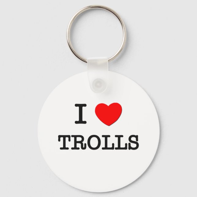 Llavero Amo a los trolls (Anverso)