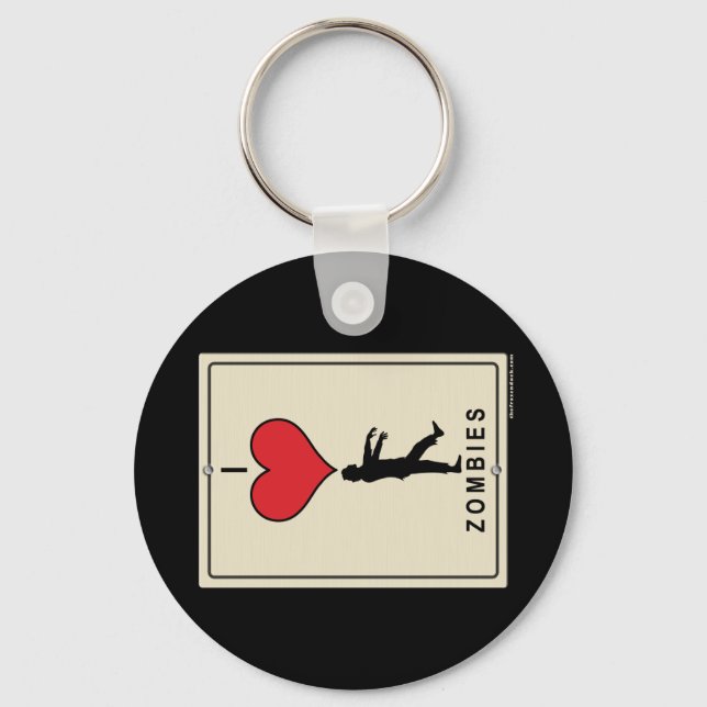 Llavero Amo a los zombies (Anverso)