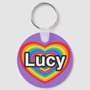 Llavero Amo a Lucy. Te amo Lucy. Corazón