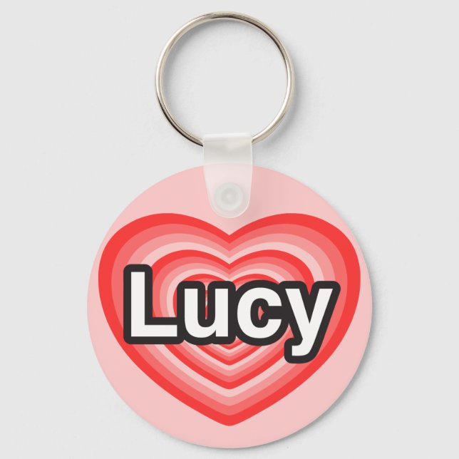 Llavero Amo a Lucy. Te amo Lucy. Corazón (Anverso)