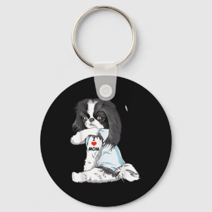 Llavero Amo A Mamá Tattoo Japonesa Chin Mom Perro Lover