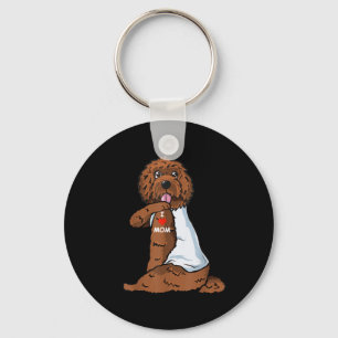 Llavero Amo a Mamá Tattoo Labradoodle Mamá Perro Mujeres a