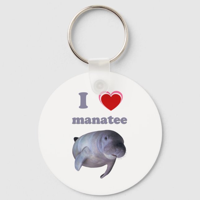 Llavero Amo a Manatee (Anverso)