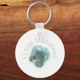 Llavero Amo a Manatees Keychain