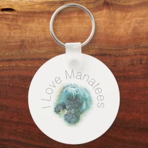 Llavero Amo a Manatees Keychain